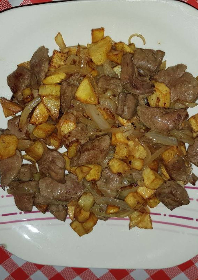 Una foto de Hígado encebollado