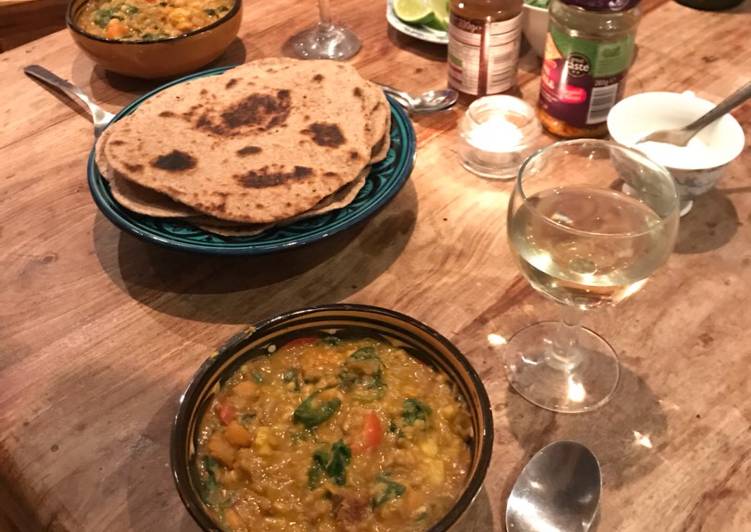 Recipe of Award-winning Cauliflower and Spinach Daal