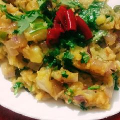 A picture of Aloo ka Chokha.