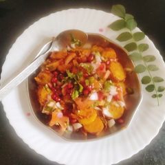 A picture of SWEET POTATO 🍠🍠 MASALA CHAAT.