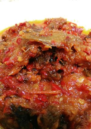 Foto resep Maco sapek balado alias ikan asin