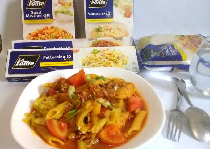 Resep: Pene Ziti Rigate Tongseng Ayam Simpel