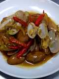 หอยลายผัดพริก
