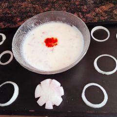 A picture of Punjabi Onion Raita.