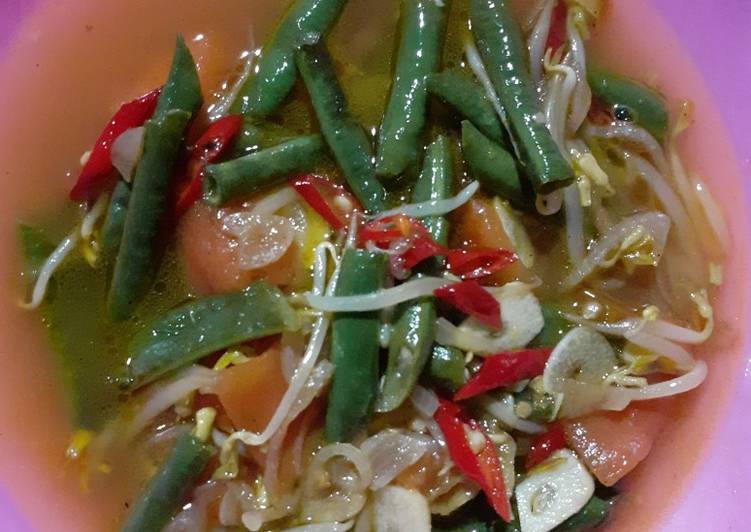 Tumis kacang panjang tauge simple