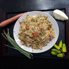A picture of Chinese vegetable rice (Chinese pulao).