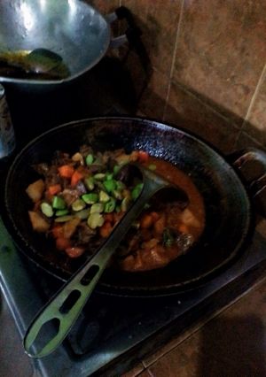 Foto resep Sambal goreng ati ampela ayam kentang Pete ala2 mama ff