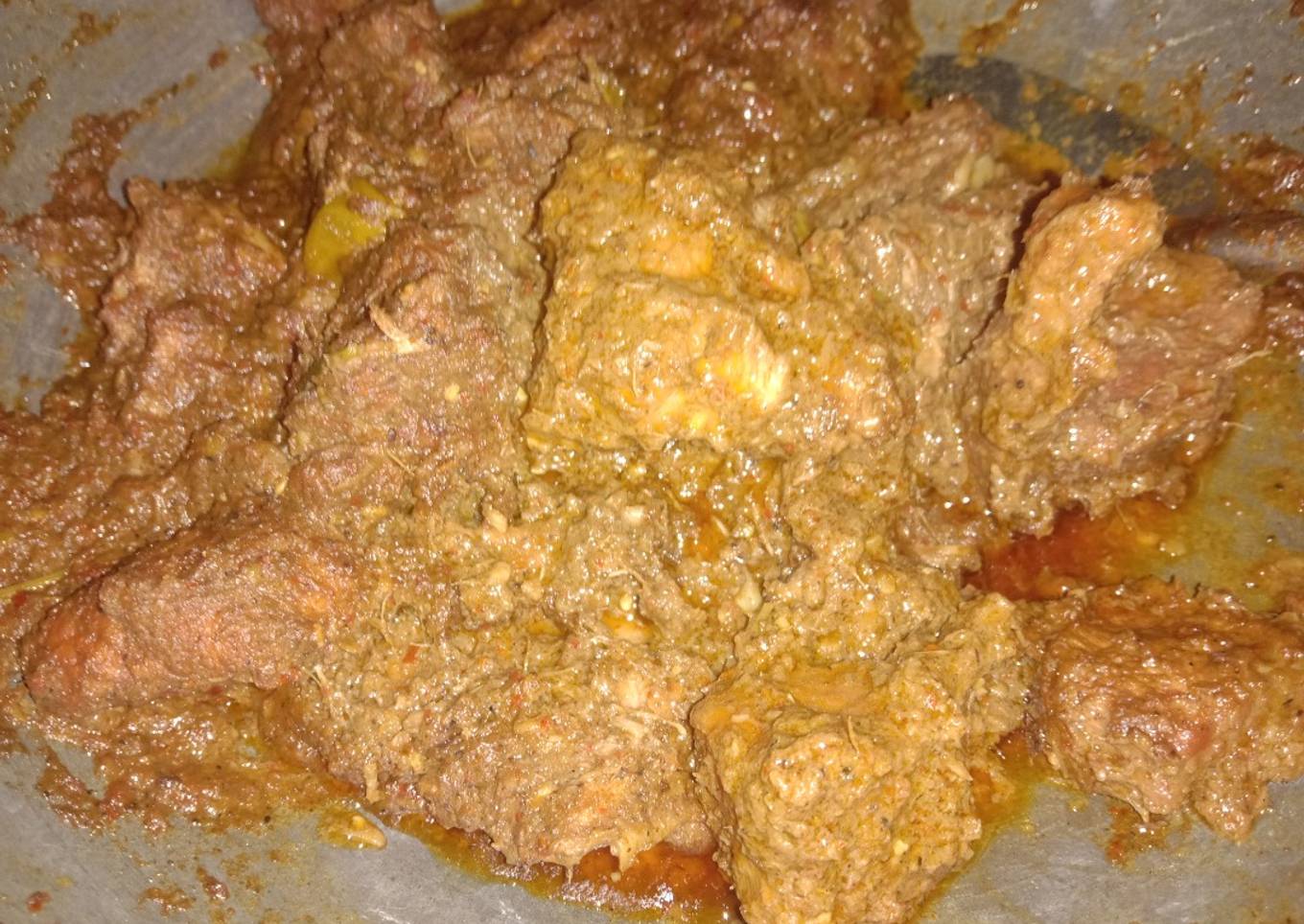 Rendang Daging Sapi Bumbu jadi di pasar