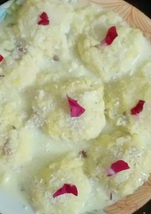 A picture of Bread Rasmalai.