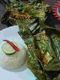 Gondhoraj Pabda Paturi/ Kafir lime fish paturi