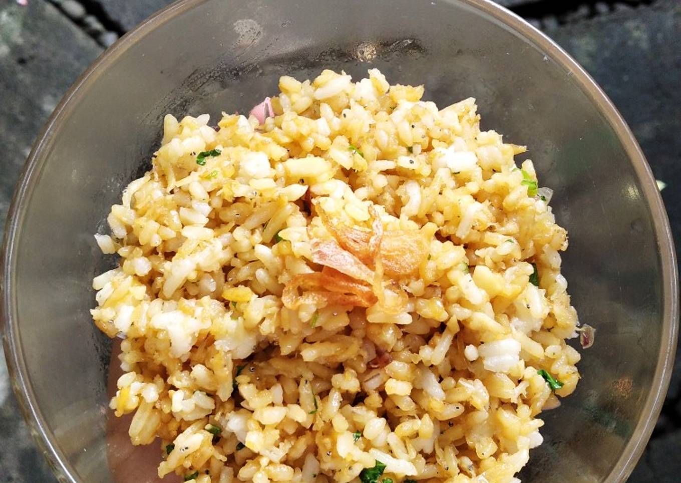 Nasi Goreng Teri Nasi Basah (Mpasi 20+ mo)