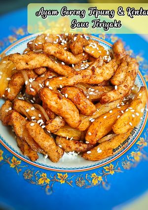 Foto resep Ayam goreng tepung & kentang saus teriyaki