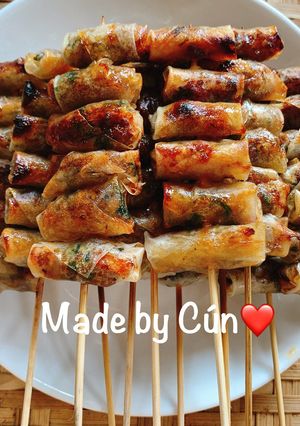 Hình của món Chả gắp nướng than.