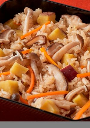 A picture of Kinoko-gohan (Mushroom rice).
