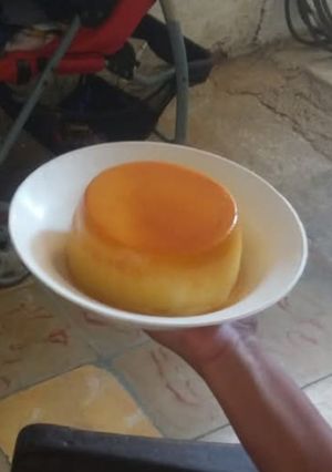 Una foto de Flan de leche