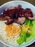 บะหมี่โอ๊ตหมูแดง - คีโต - หม้ออบลมร้อน