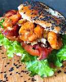 Bagels Bacon, Trứng, Phô Mai và Tôm