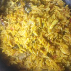 A picture of Palm oil rice.