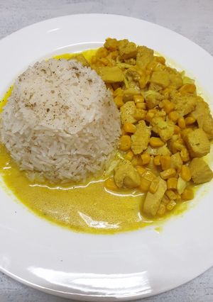 صورة لوصفة 🍛 دجاج وذرة مع أرز 🍛