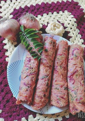 बीटरुट प्याज़ बेसन चीला(beet pyaz besan cheela recipe in hindi) रेसिपी मुख्य फोटो