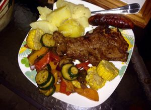 Una foto de Parrillada y Vegetales asados