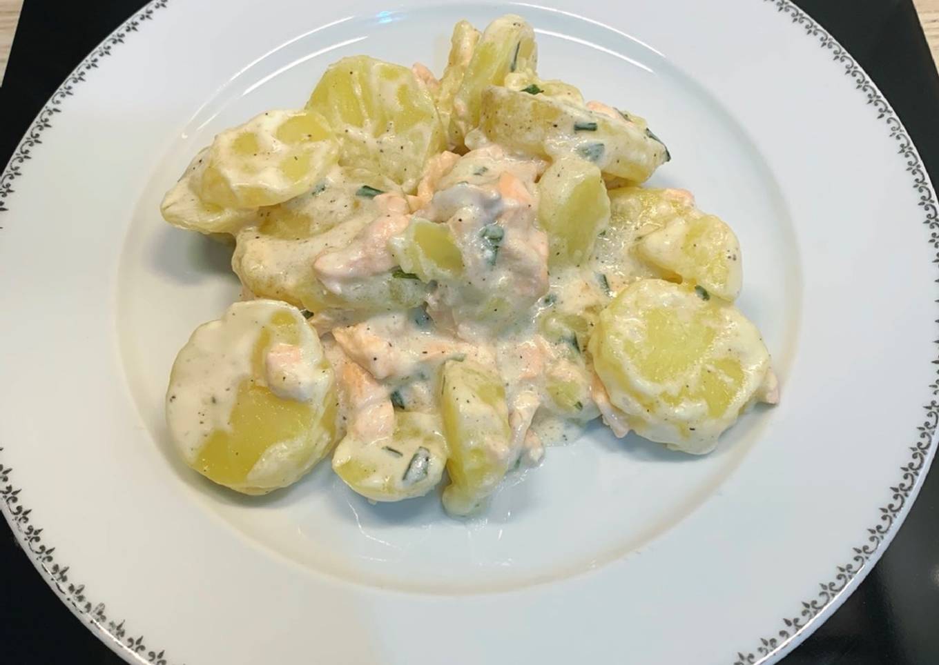 Saumon et pommes de terre à la crème au cookeo