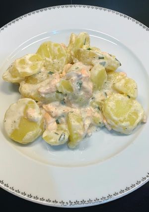 Une photo de Saumon et pommes de terre à la crème au cookeo