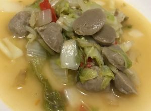 Foto resep Slobor penthol (tumis sawi putih dan bakso)