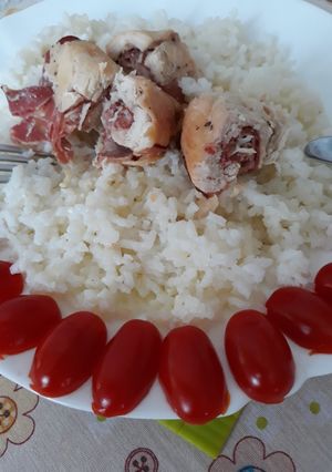 Sonkás-sajtos csirkemell tekercs recept fotója