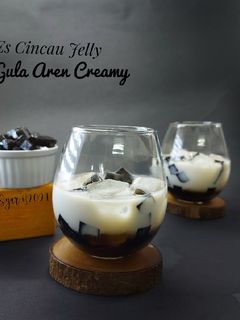 Foto resep Es Cincau Jelly Gula Aren Creamy