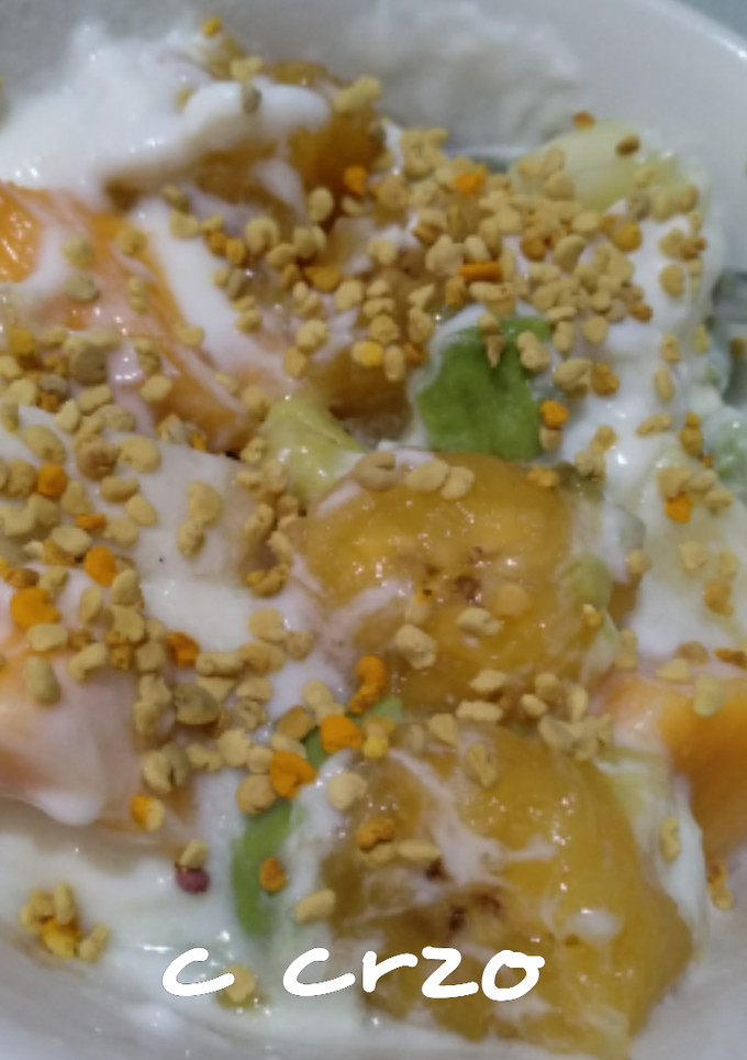 Una foto de Yogurt natural con frutas