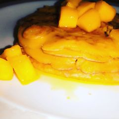A picture of Mango Pancake Recipe | Breakfast Special.