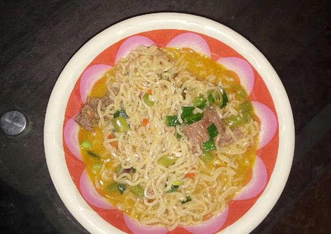 Steps to Prepare Any-night-of-the-week Indomie beef pepper soup