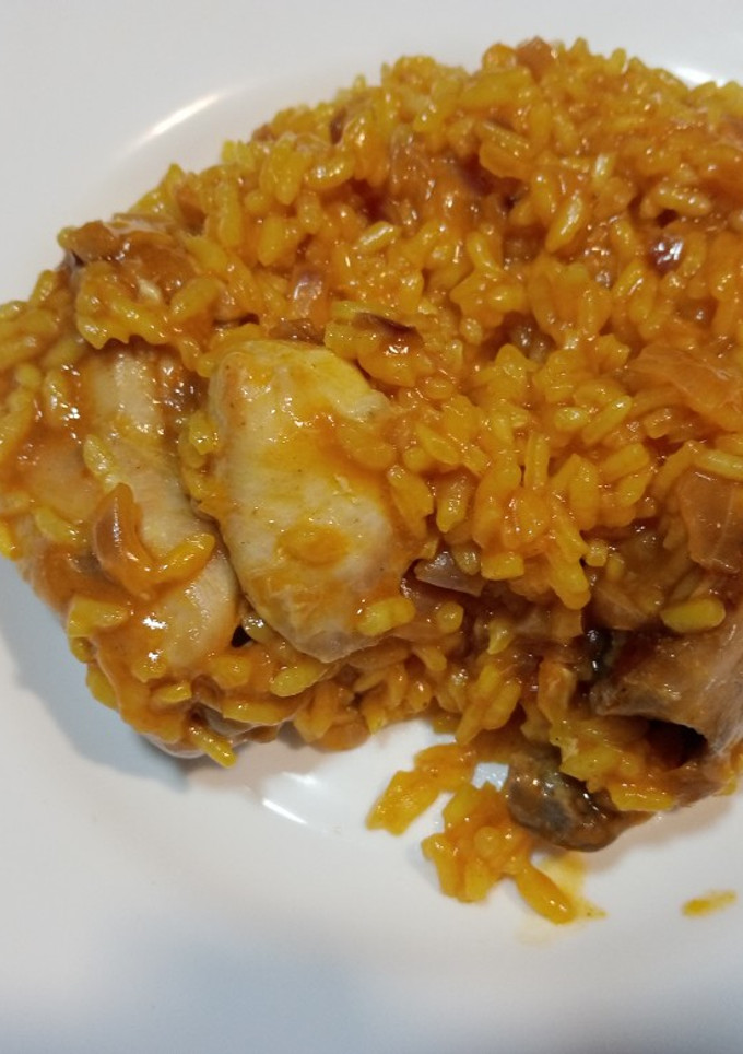 Una foto de Arroz meloso con pollo