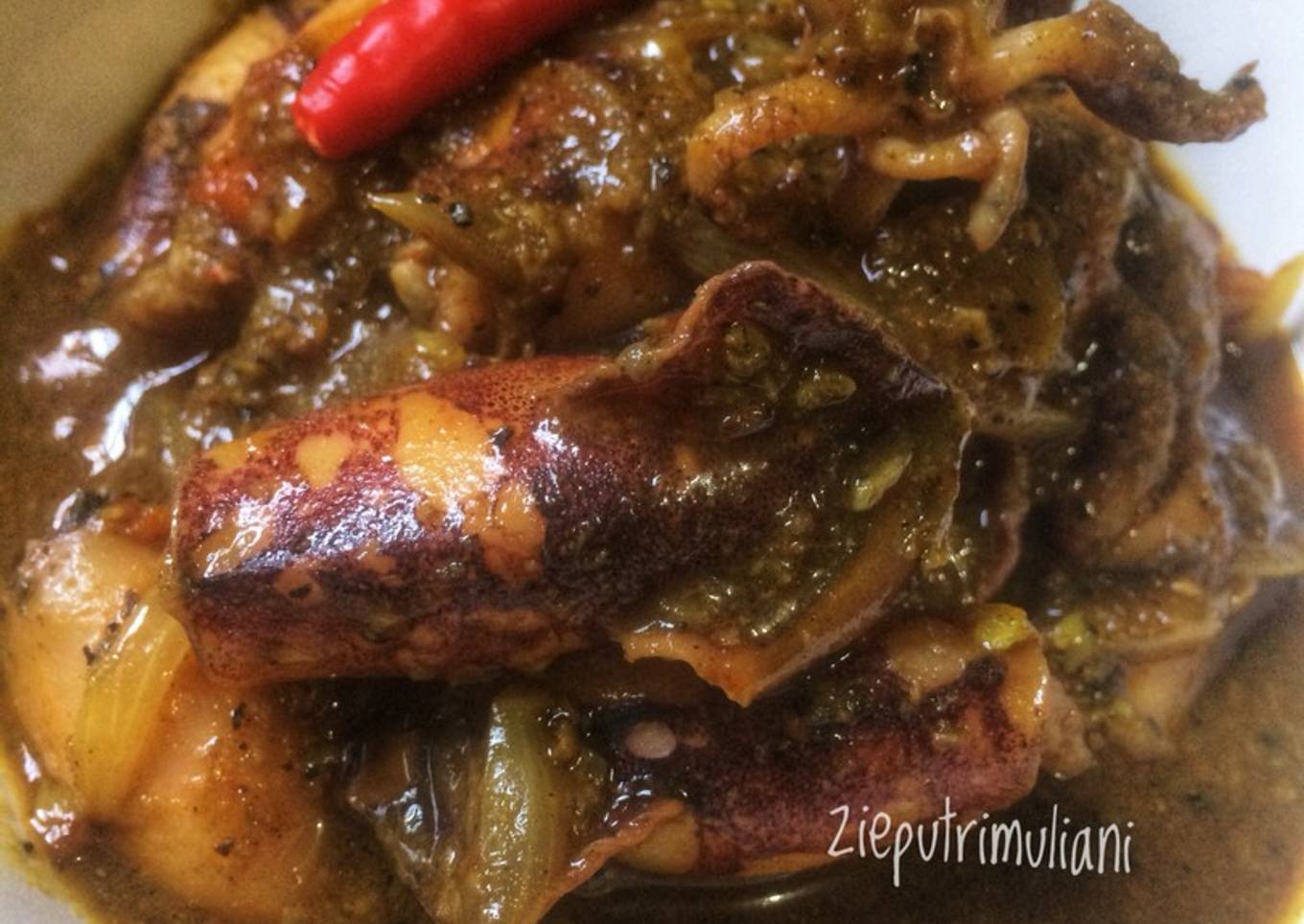 Cumi dengan lada hitam