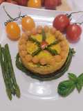 Cous cous con asparagi,ceci e pomodorini al profumo di zafferano