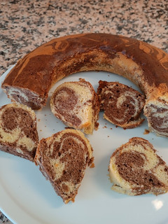 Una foto de Bizcocho marmolado con ColaCao
