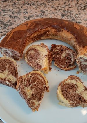 Una foto de Bizcocho marmolado con ColaCao