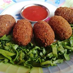 A picture of Spinach chole nuggets.