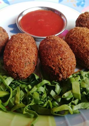 A picture of Spinach chole nuggets.