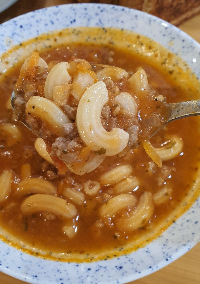 Foto resep Bolognaise macaroni Soup