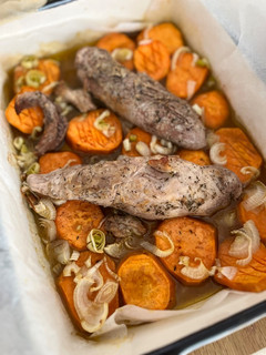Una foto de Solomillo de cerdo al horno con boniato | Otoño de batch cooking