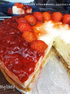 Foto resep #186. Unbaked Strawberry Cheesecake