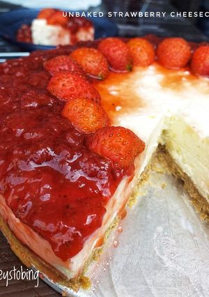 Foto resep #186. Unbaked Strawberry Cheesecake