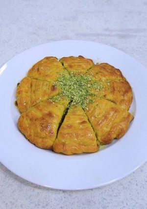 عکسی از دستور باقلوا تابه ای