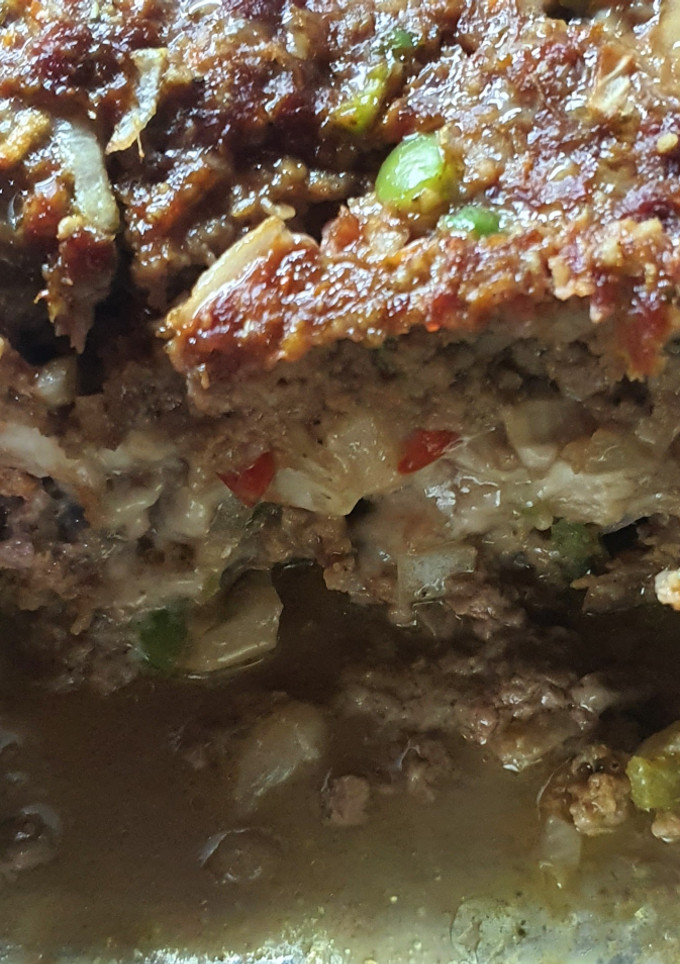 Una foto de Pan de carne y verduras "Corazón"