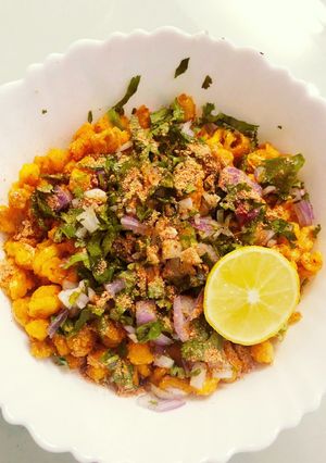 A picture of Corn chaat.