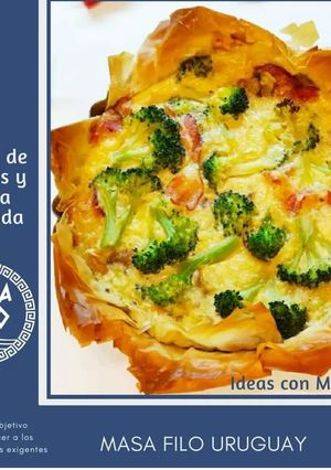 Una foto de Quiche con masa filo