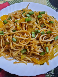 A picture of Chinese noodles.