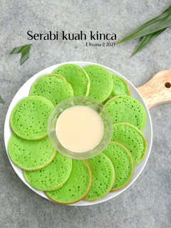 Foto resep Serabi pandan kuah kinca